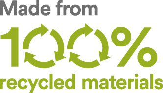 Made from 100% recycled materials